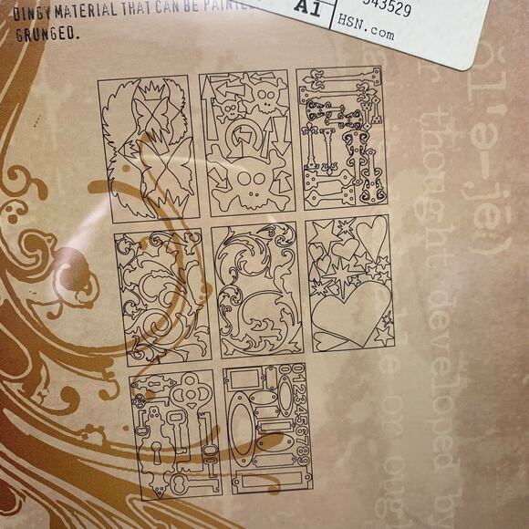 Tim Holtz Grungeboard Elements Plain 94 Shapes Keys Hinges Hearts Chipboard NEW - Picture 3 of 6